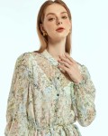 SIXDO Voile Flared Dress for Women